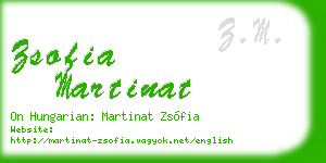 zsofia martinat business card